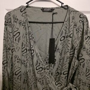 Disturbia Mystical Patterned Wrap Dress